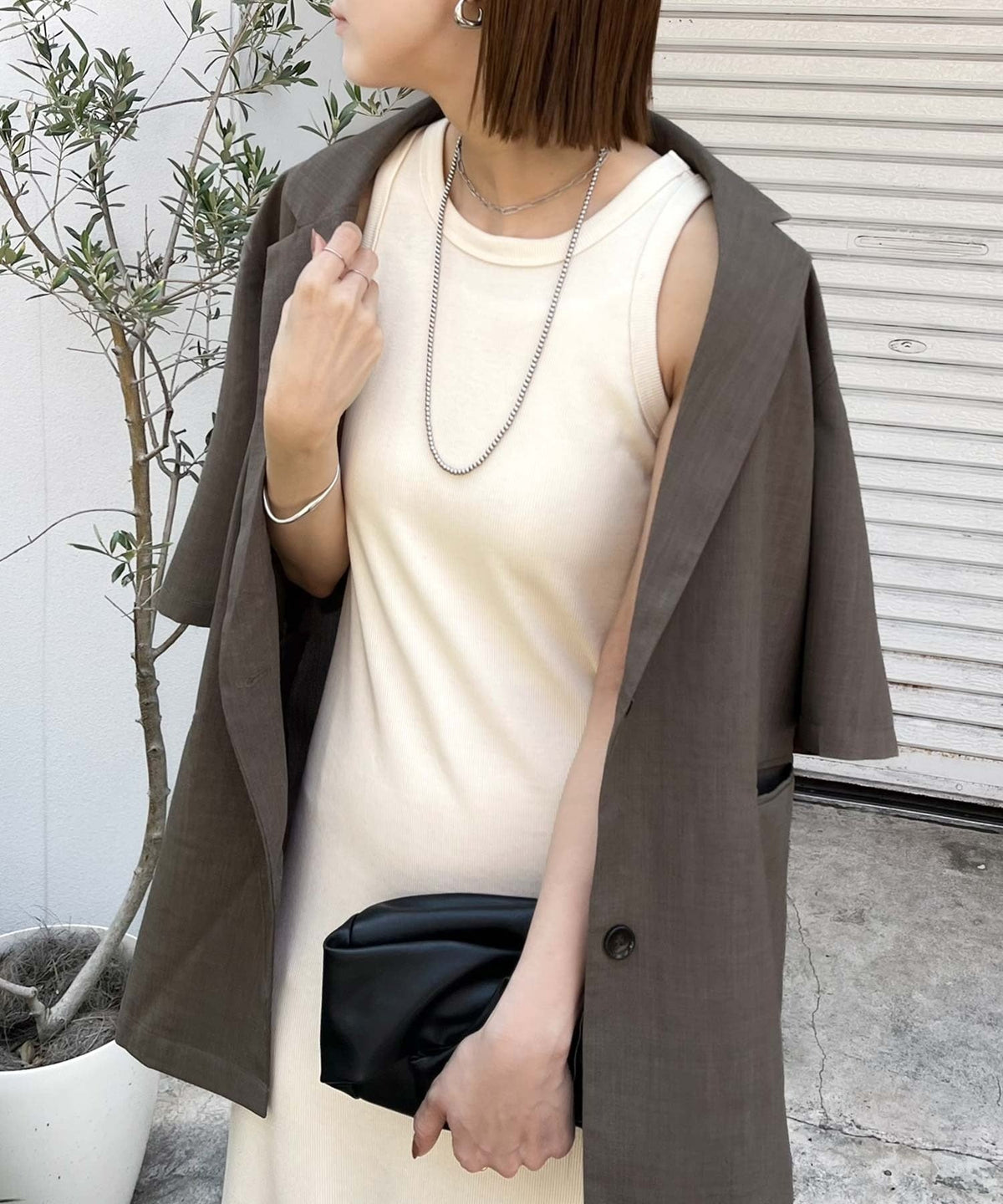 《sayo×クラシカルエルフコラボ》着回しって、こういうこと。リブ素材アメスリロングワンピース ce1010446