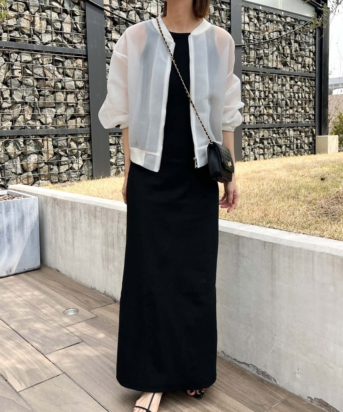 《sayo×クラシカルエルフコラボ》着回しって、こういうこと。リブ素材アメスリロングワンピース ce1010446