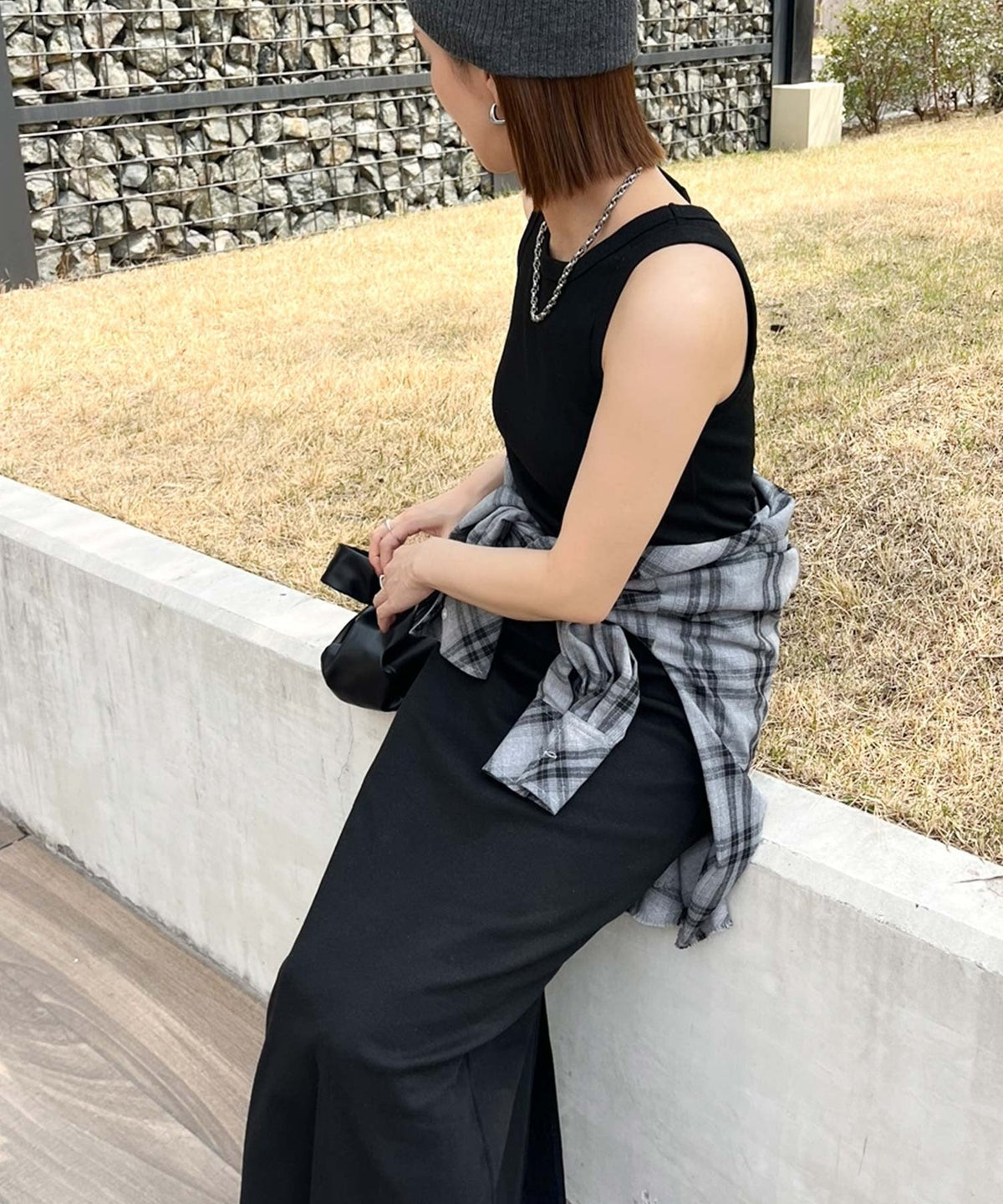 《sayo×クラシカルエルフコラボ》着回しって、こういうこと。リブ素材アメスリロングワンピース ce1010446