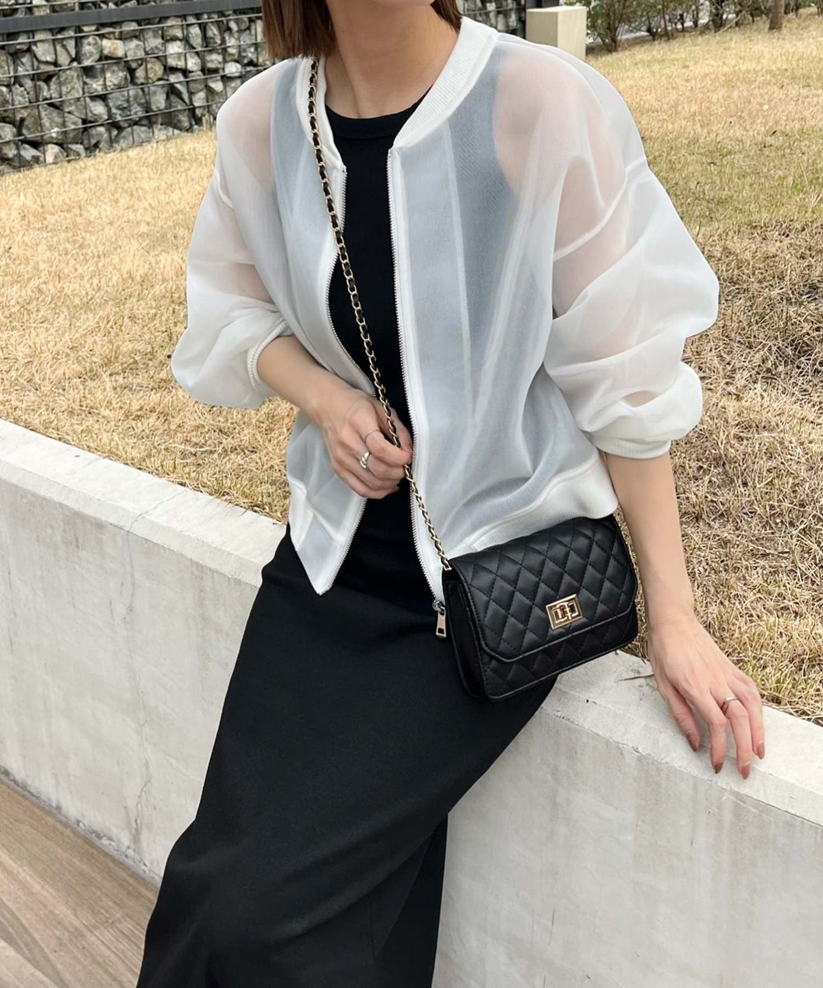 《sayo×クラシカルエルフコラボ》着回しって、こういうこと。リブ素材アメスリロングワンピース ce1010446