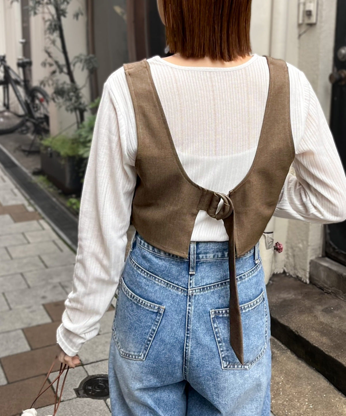 《sayo×クラシカルエルフコラボ》 重ねるだけで即旬顔。バックベルト付きレイヤードビスチェ ce1010448