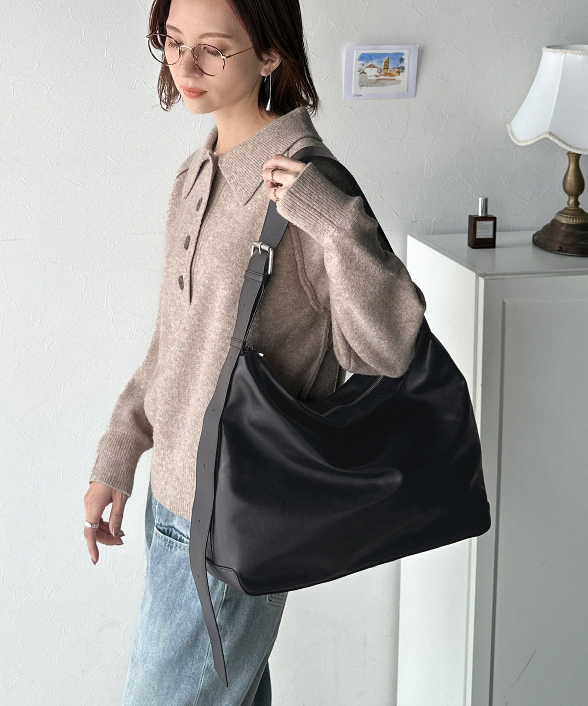 通勤、通学、旅行にもってこいの、軽やか大容量バッグ！ワイドストラップ ソフトスムースマルチウェイビッグバッグ ce1029166
