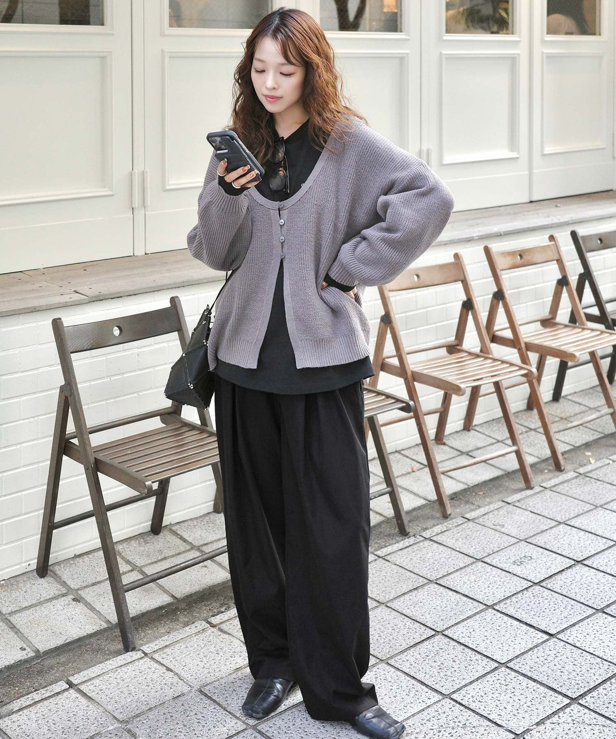 《marina×クラシカルエルフコラボ》「楽なのにキレイ」シンプルコーデに洗練さをプラス◎タックデザインパンツ ce1015091