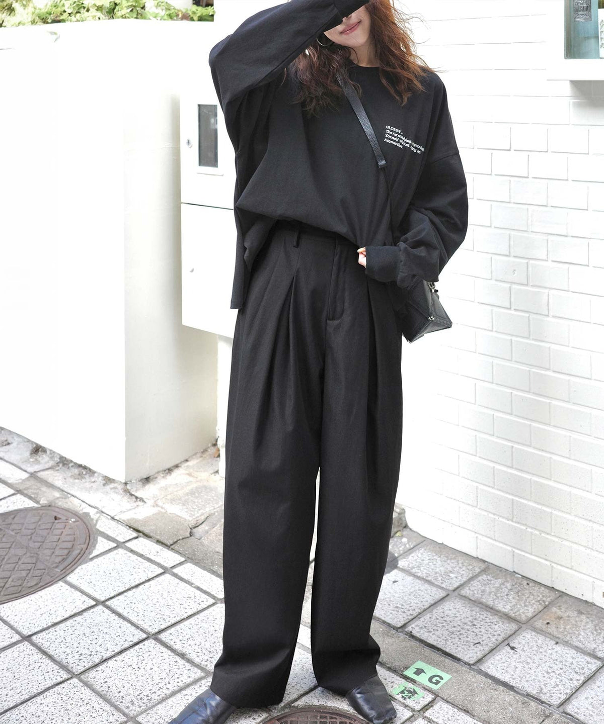 《marina×クラシカルエルフコラボ》「楽なのにキレイ」シンプルコーデに洗練さをプラス◎タックデザインパンツ ce1015091