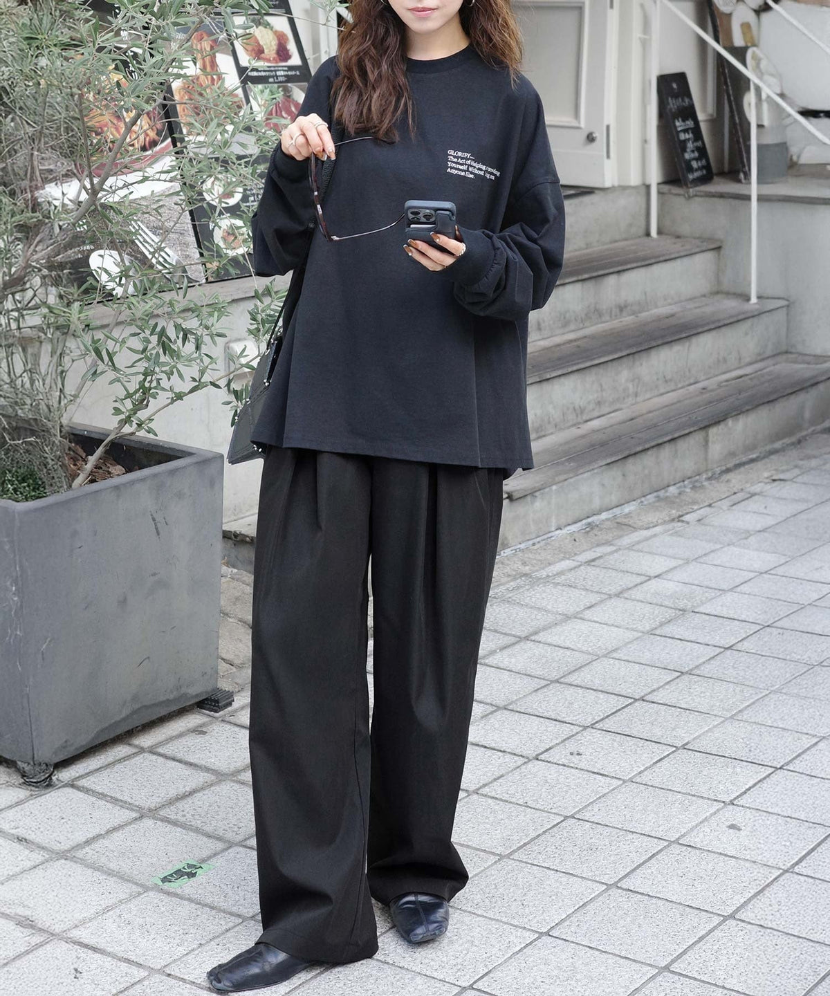《marina×クラシカルエルフコラボ》「楽なのにキレイ」シンプルコーデに洗練さをプラス◎タックデザインパンツ ce1015091