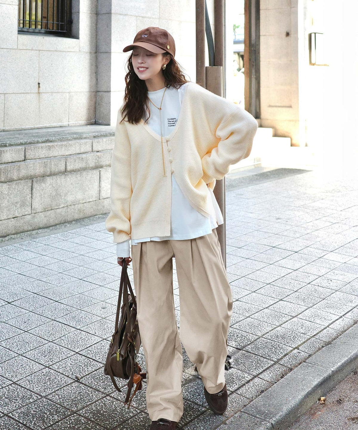《marina×クラシカルエルフコラボ》「楽なのにキレイ」シンプルコーデに洗練さをプラス◎タックデザインパンツ ce1015091
