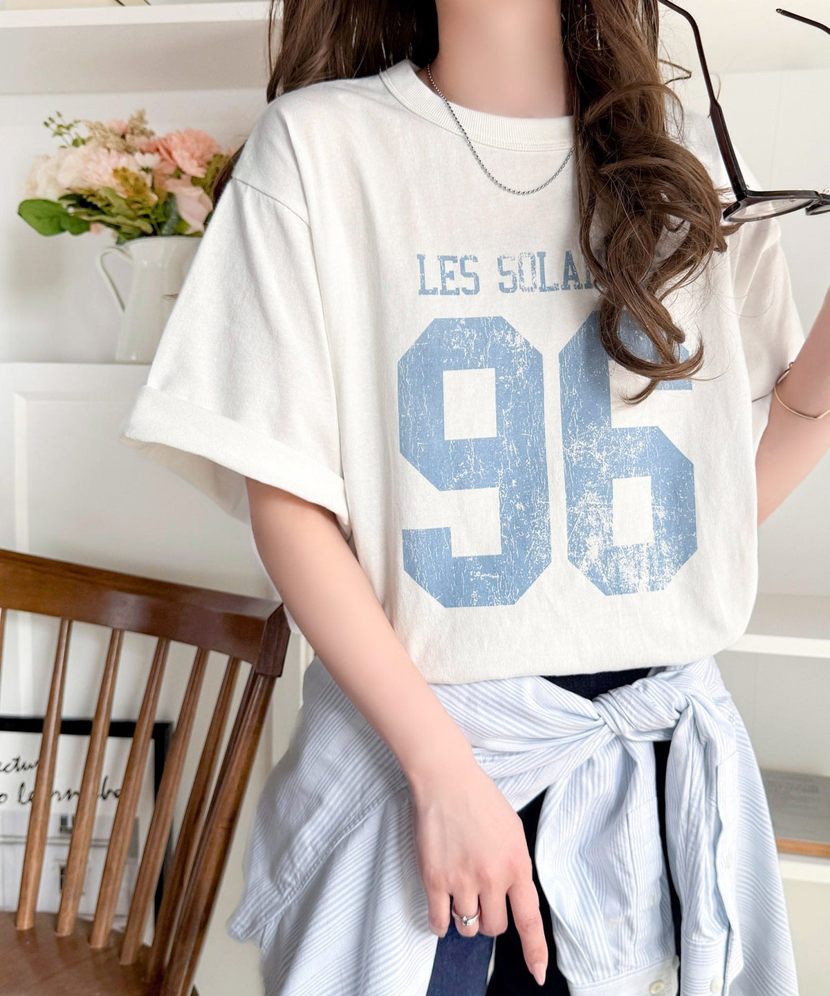 《JaVaジャバコラボ》大人のカジュアルスタイルを格上げ。綿100%ナンバリングTシャツ (半袖) jv1330096