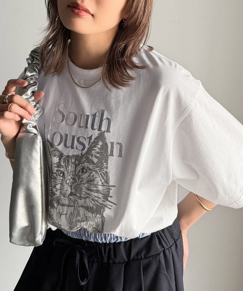 上品カジュアルを楽しむ。シルケット風アニマルTシャツ（半袖） ce1330029