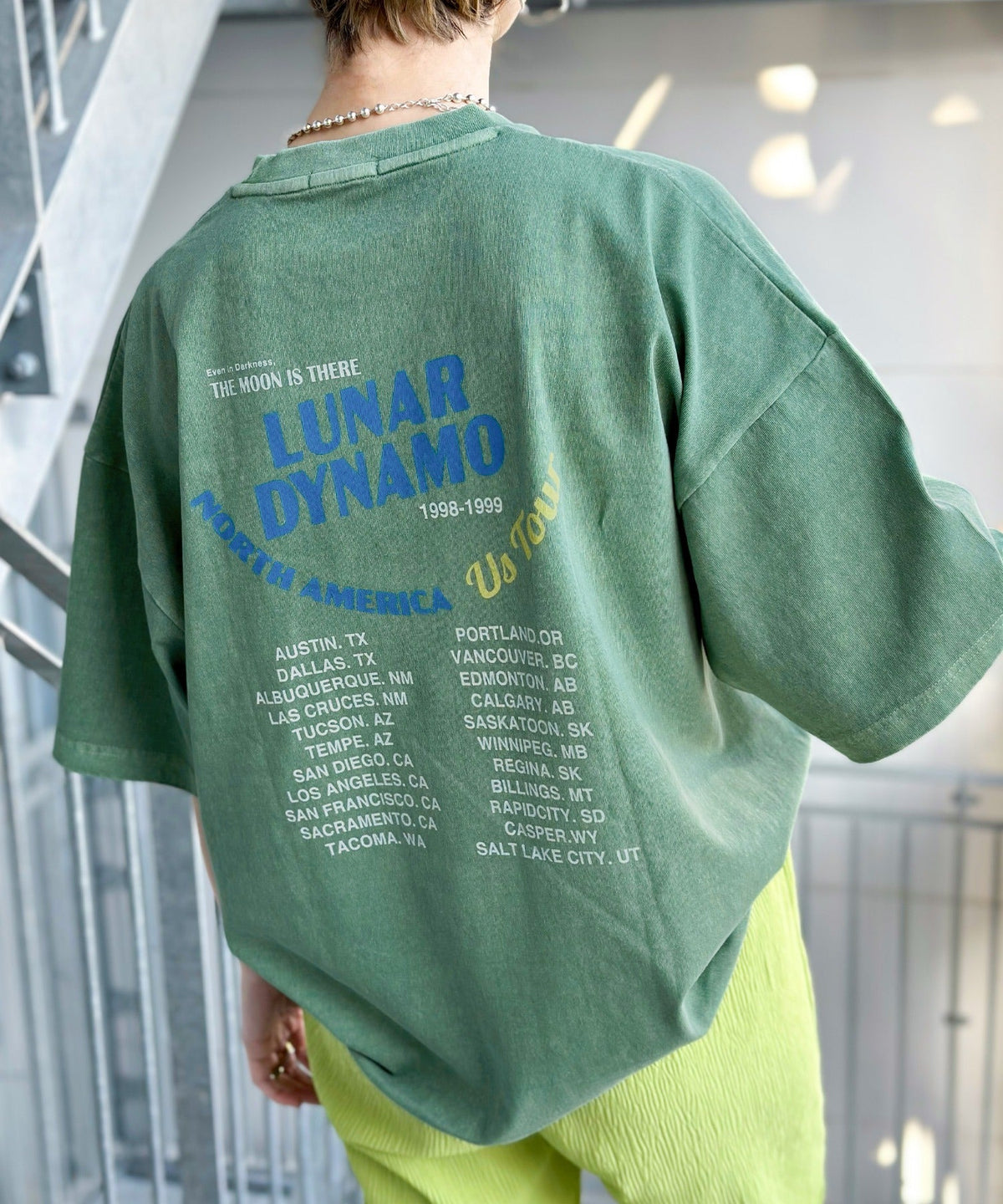 《JaVa ジャバコラボ》キャッチーな大人Tee。綿100%ピグメントロゴビッグTシャツ jv1029024