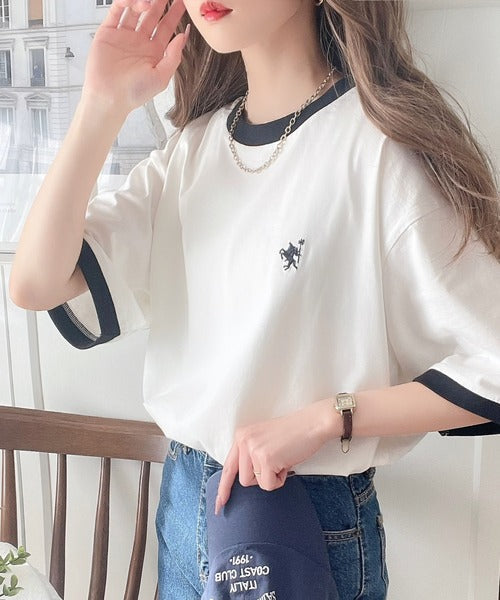 《Javaジャバコラボ》【sustaina+】大人の上質Tシャツ。オーガニックコットンリンガーTEE jv1260114