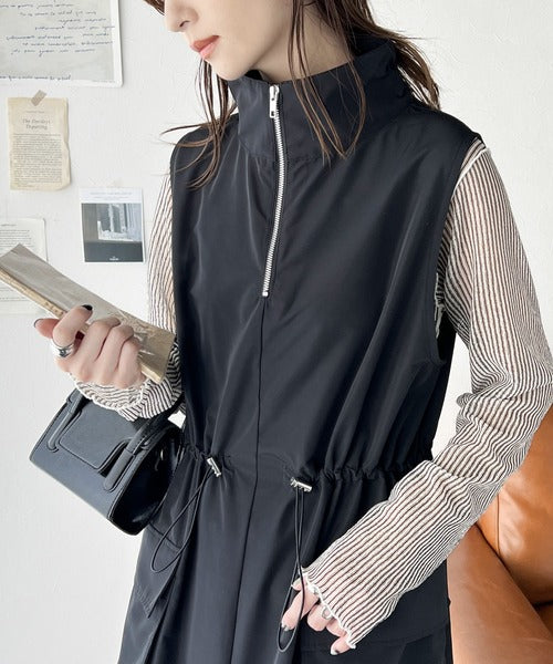 《Javaジャバコラボ》大人の高見えitem。ハーフジップドロストワンピース jv0940181