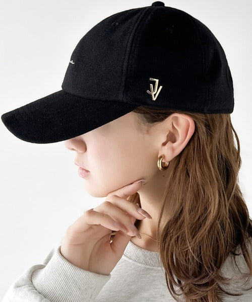 《Javaジャバコラボ》大人の遊び心を効かせたスタッズロゴ ウールライクキャップ jv1159014