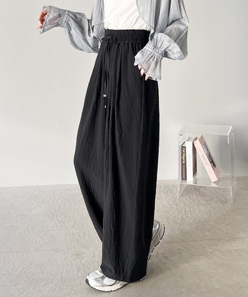 大人の上品見え。２タックワイドストレートパンツ ce0940195