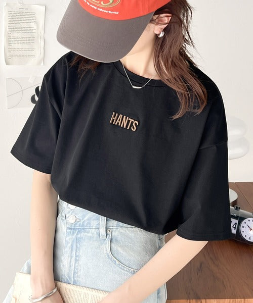 コーデを上品に魅せる。接触冷感立体刺繍Tシャツ ce1260122