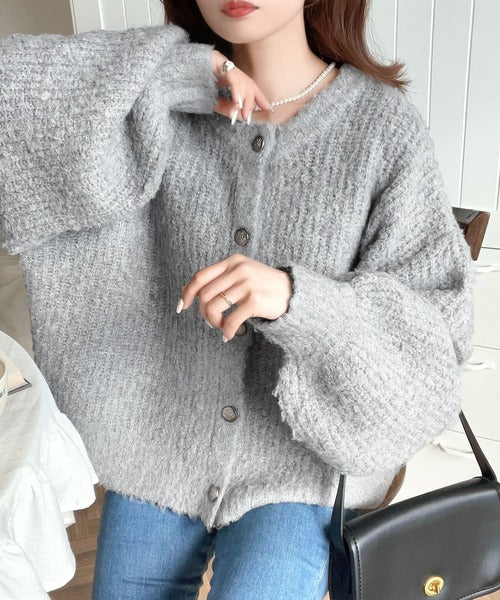 大人の愛されアイテム。 2wayざっくり編み短丈カーディガン ce1050105