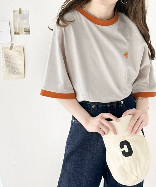 《Javaジャバコラボ》【sustaina+】大人の上質Tシャツ。オーガニックコットンリンガーTEE jv1260114