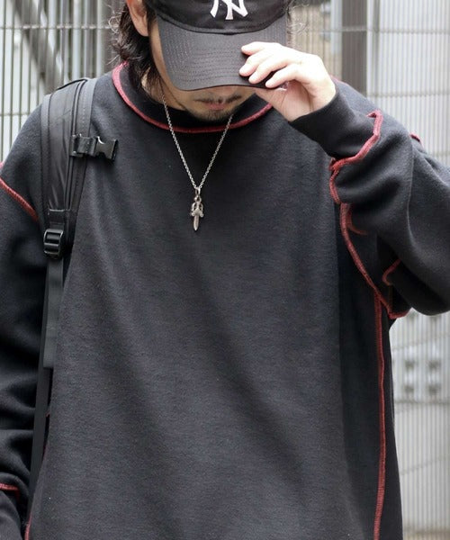 《Java ジャバコラボ》ユニセックス2wayリバーシブル裏起毛×キルティング切替プルオーバー jm1050102