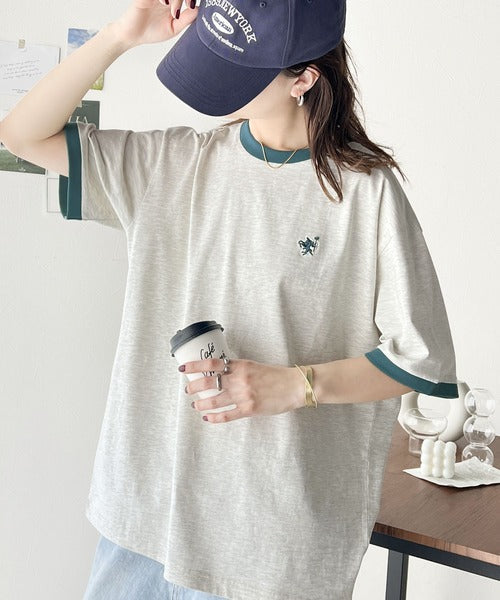 《Javaジャバコラボ》【sustaina+】大人の上質Tシャツ。オーガニックコットンリンガーTEE jv1260114