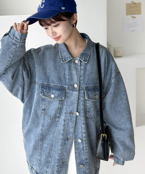 《Javaジャバコラボ》ゆるっとラフシルエット 裏キルティングBigデニムJK jv1010201