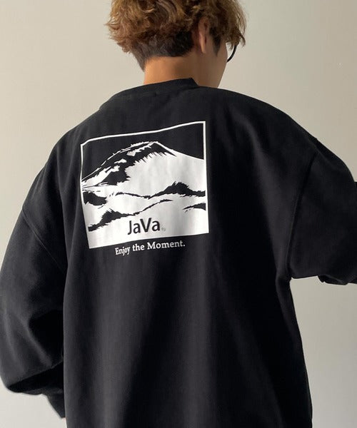 《Javaジャバコラボ》さりげない存在感。ミックス見えバックプリント裏起毛スウェット jv1219010