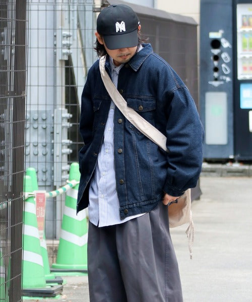 《JAVAジャバコラボ》ゆるっとラフシルエット 裏キルティングBigデニムJK jm1010201