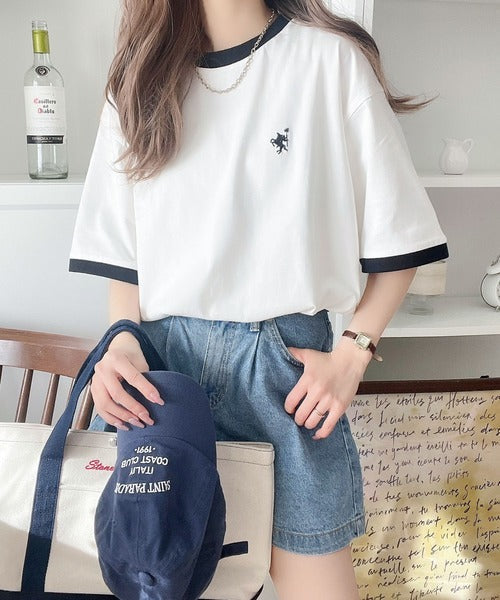 《Javaジャバコラボ》【sustaina+】大人の上質Tシャツ。オーガニックコットンリンガーTEE jv1260114