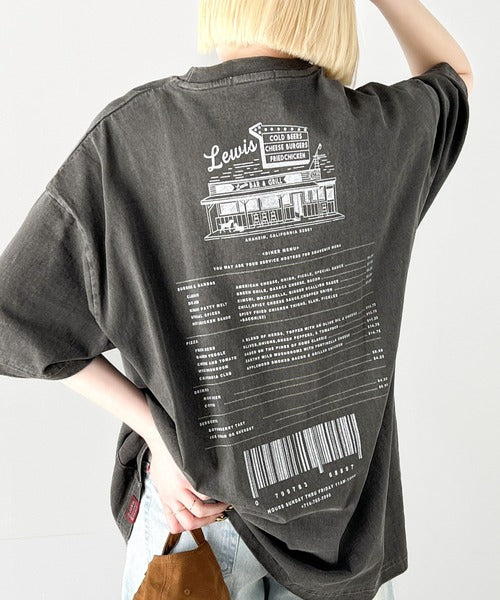 《Javaジャバコラボ》ゆるっとカジュアルに。コットン100％ダイナープリントヴィンテージライクピグメントTシャツ jv1029045