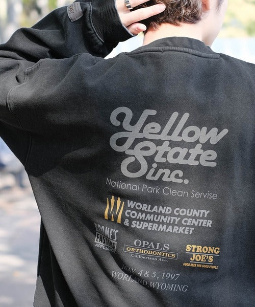 《Javaジャバコラボ》古着ライクなカラープリントが印象的。イベントロゴ ピグメントビッグスウェット jv1219012