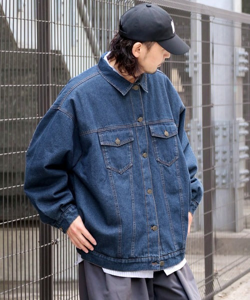 《JAVAジャバコラボ》ゆるっとラフシルエット 裏キルティングBigデニムJK jm1010201