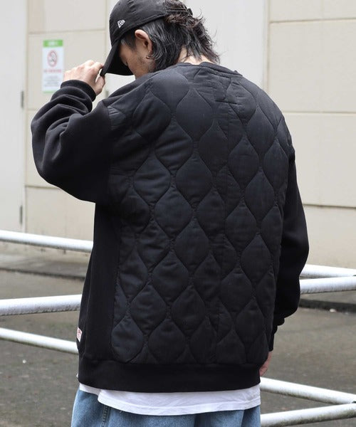 《Java ジャバコラボ》ユニセックス2wayリバーシブル裏起毛×キルティング切替プルオーバー jm1050102