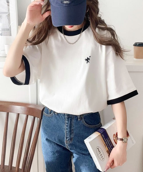 《Javaジャバコラボ》【sustaina+】大人の上質Tシャツ。オーガニックコットンリンガーTEE jv1260114