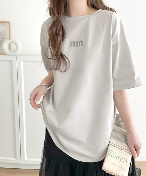 コーデを上品に魅せる。接触冷感立体刺繍Tシャツ ce1260122