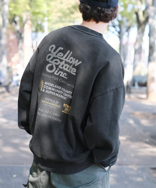 《Javaジャバコラボ》古着ライクなカラープリントが印象的。イベントロゴ ピグメントビッグスウェット jv1219012