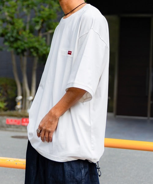《Javaジャバコラボ》綿100％。大人のこなれカジュアル。シルケット素材裾ドロストオーバーサイズTシャツ jm1050157