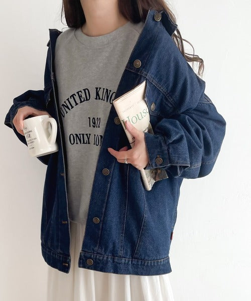 《Javaジャバコラボ》ゆるっとラフシルエット 裏キルティングBigデニムJK jv1010201