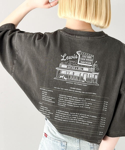 《Javaジャバコラボ》ゆるっとカジュアルに。コットン100％ダイナープリントヴィンテージライクピグメントTシャツ jv1029045