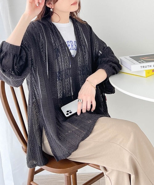 《Javaジャバコラボ》大人ヘルシー。レース編みカフタンプルオーバー jv1110064