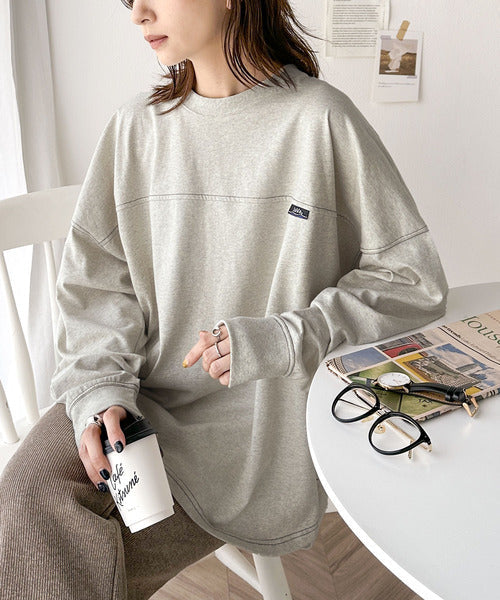 《Javaジャバコラボ》アメカジムード漂うハンサムルック。コットン100%長袖フットボールプルオーバー jv1050131