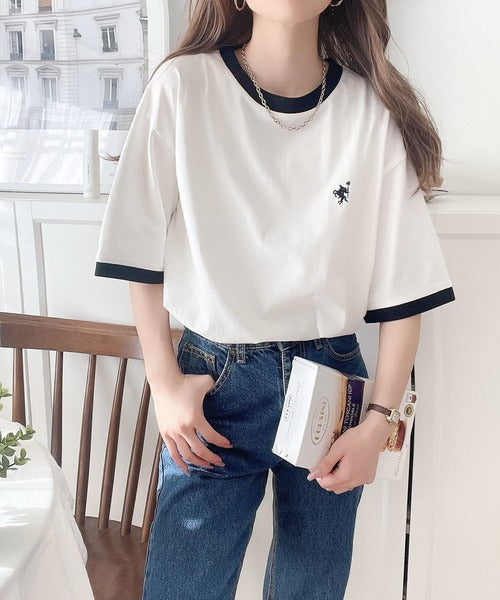 《Javaジャバコラボ》【sustaina+】大人の上質Tシャツ。オーガニックコットンリンガーTEE jv1260114