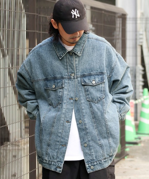 《JAVAジャバコラボ》ゆるっとラフシルエット 裏キルティングBigデニムJK jm1010201