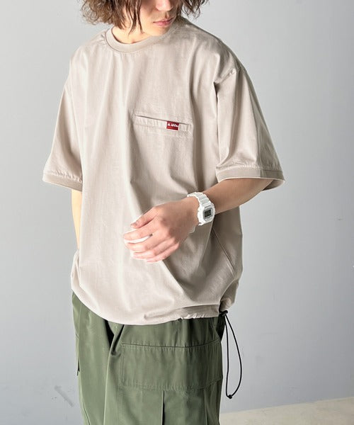 《Javaジャバコラボ》綿100％。大人のこなれカジュアル。シルケット素材裾ドロストオーバーサイズTシャツ jm1050157