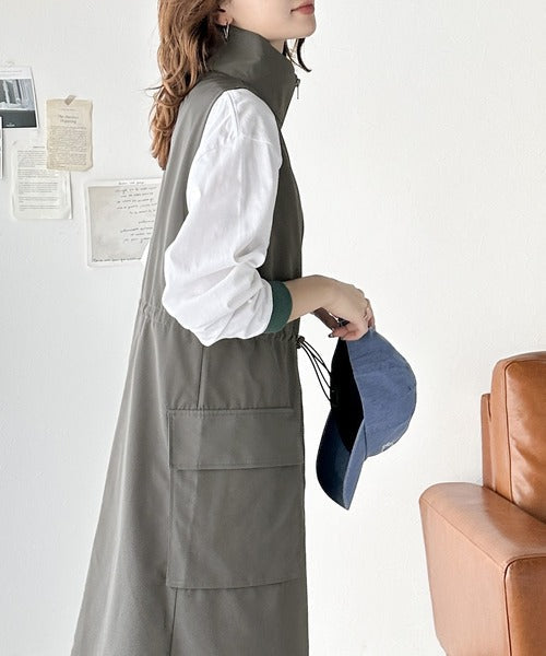 《Javaジャバコラボ》大人の高見えitem。ハーフジップドロストワンピース jv0940181