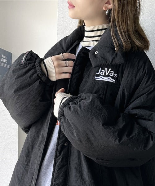 《JaVaジャバ 別注》2way取り外し可能! スタンドカラー サイドスリット中綿モンスターコート jv1260021