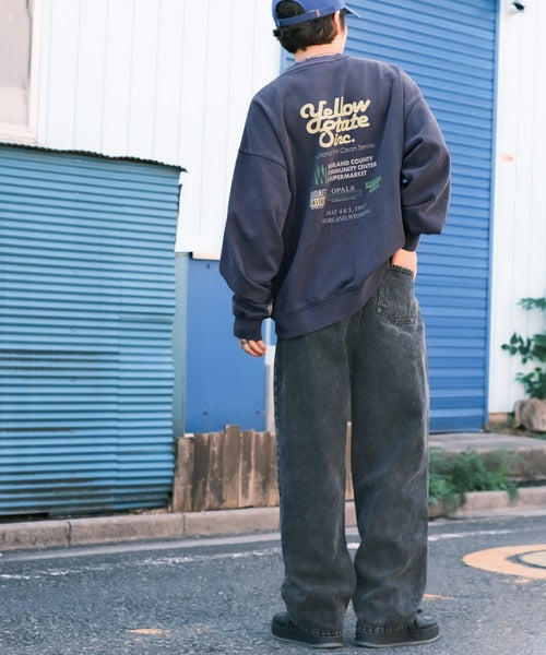 《Javaジャバコラボ》古着ライクなカラープリントが印象的。イベントロゴ ピグメントビッグスウェット jv1219012