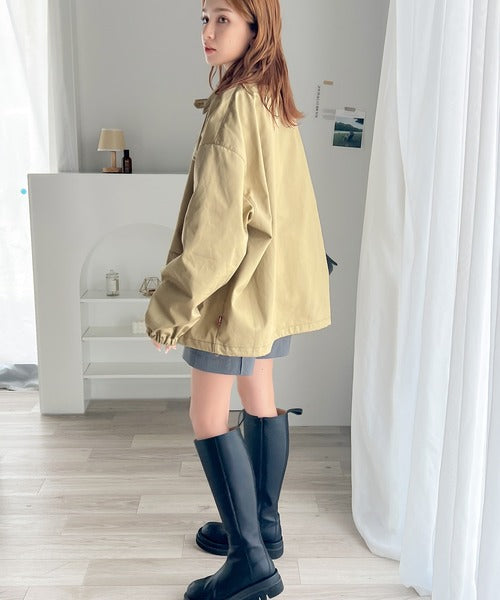 《Javaジャバコラボ》ボリュームが可愛い。取り外し可能ボアライナー付 5wayスタンドカラージャケット jv1070070
