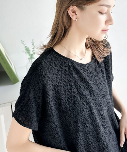 着映えトップス。シャーリングフレンチTシャツ ce1260182