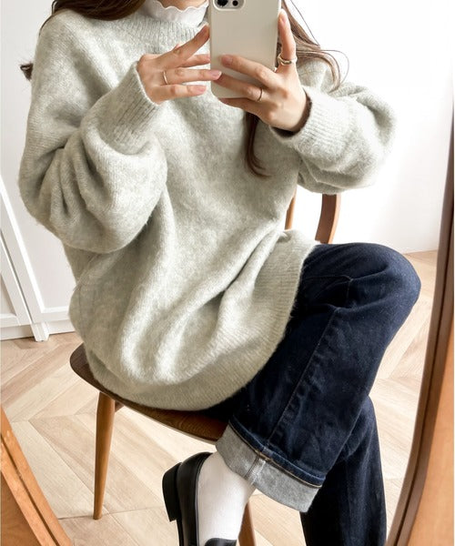 【mily bilet】もこもこに”きゅん”。2wayコード紐付きMIXモヘアライクニットカーディガン mi1029008