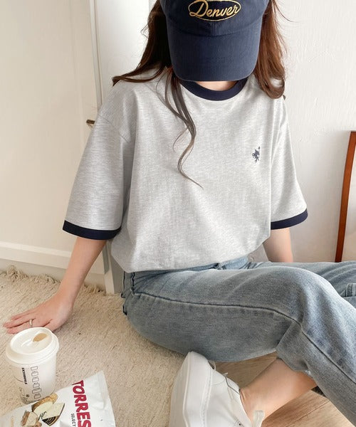 《Javaジャバコラボ》【sustaina+】大人の上質Tシャツ。オーガニックコットンリンガーTEE jv1260114