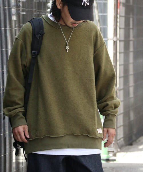 《Java ジャバコラボ》ユニセックス2wayリバーシブル裏起毛×キルティング切替プルオーバー jm1050102