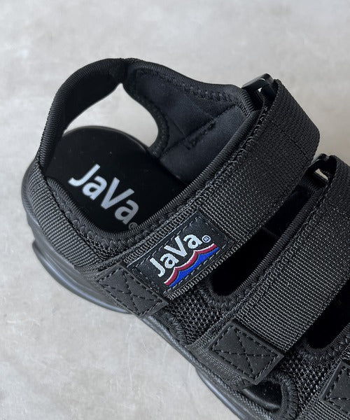 《JaVa ジャバコラボ》大人カジュアルアップ。軽量&厚底 クッションソール　ベルクロ スポーツサンダル JVS0009